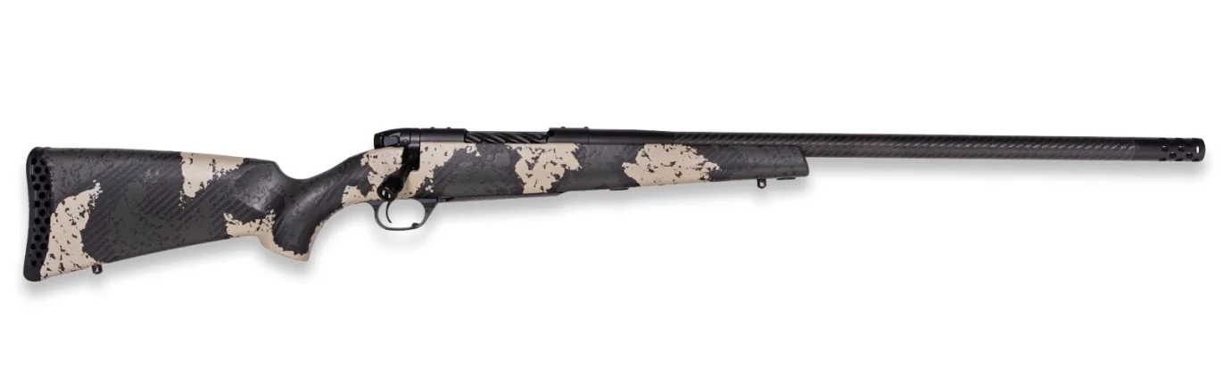 Weatherby Mark V Backcountry Guide 25 Creedmoor 22-inch rifle, black Cerakote, carbon fiber fluted barrel