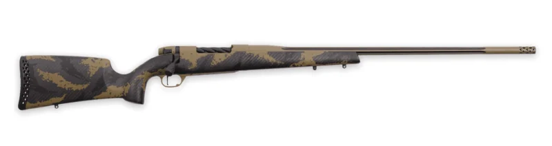 Weatherby Mark V Apex .22 Creedmoor rifle 22" fluted threaded barrel Coyote Tan Graphite Black
