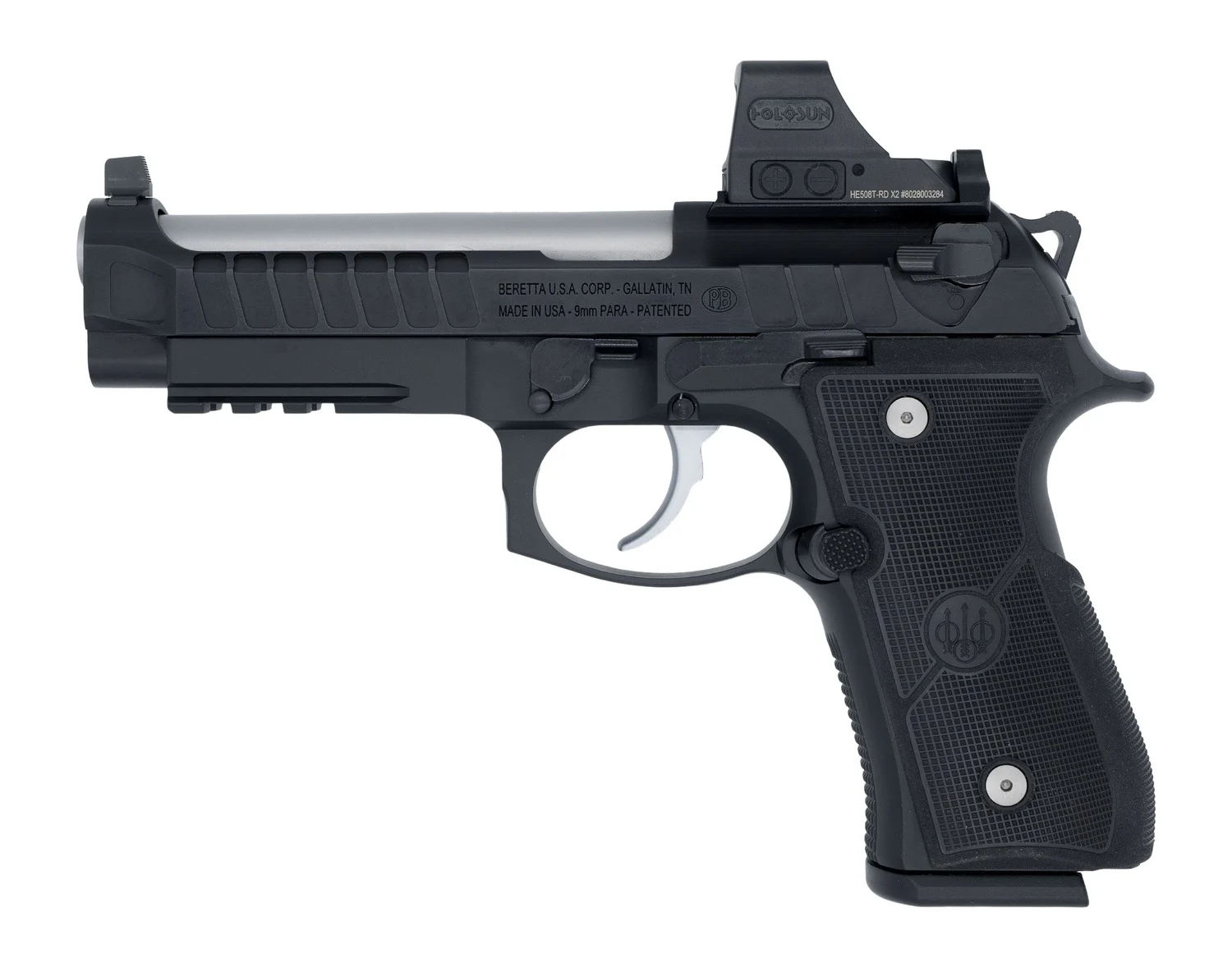 Langdon Tactical Tech Beretta 92 Elite 9mm full-size pistol with 4.70" barrel and black anodized frame