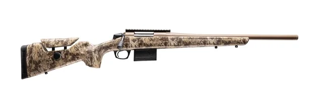 CVA Cascade Varmint Hunter .22 Creedmoor 20 inch FDE Kryptek Highlander rifle