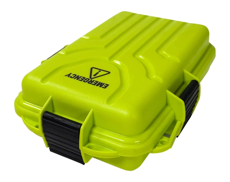 MTM Emergency Box 1 yellow green 9.8 x 6.8 x 3.0 inch water-resistant emergency case