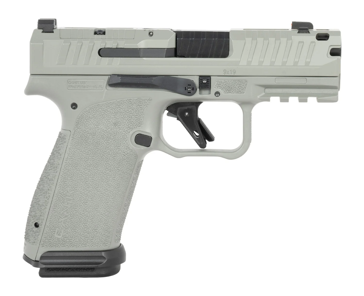 Canik Mete MC9 Prime 9mm pistol with compensated barrel and optic-ready serrated slide