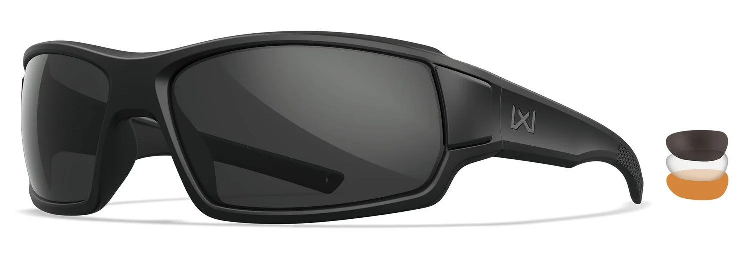 Wiley X Breach 2.5 XL safety glasses gray frame clear lens