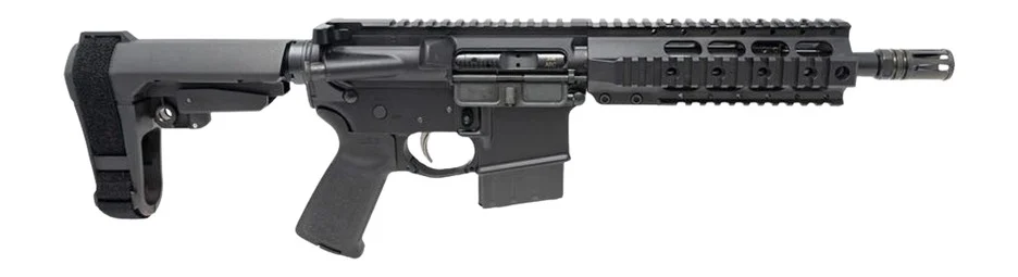 DPMS Kitty Kat DP-15 .338 ARC pistol with quad rail handguard and pistol brace in black
