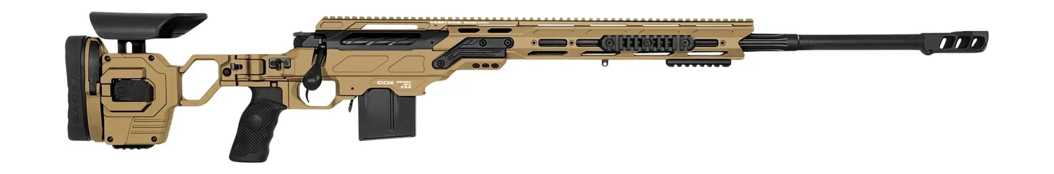 Cadex CDX-30 Lite bolt-action rifle 6.5 Creedmoor 24" fluted threaded barrel hybrid tan receiver