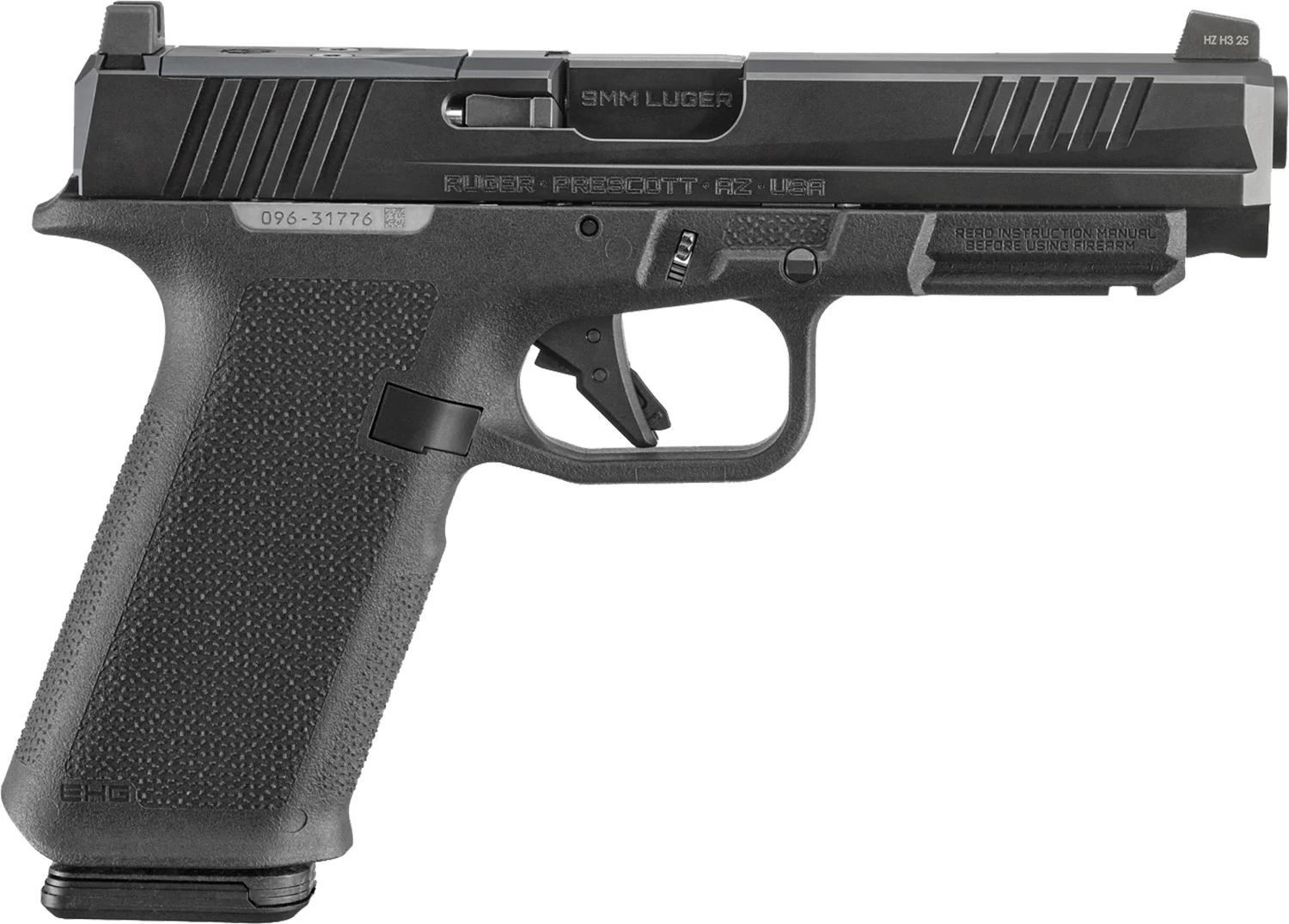 Ruger RXM 9mm pistol 4.5in barrel black Magpul EHG with two 17-round PMAGs