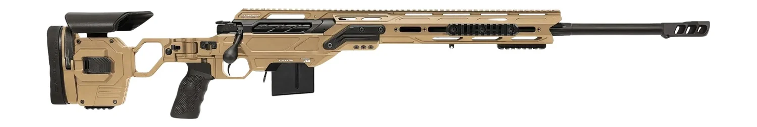 Cadex CDX-MC Kraken .308 Win bolt-action rifle with black DLC barrel and hybrid tan receiver