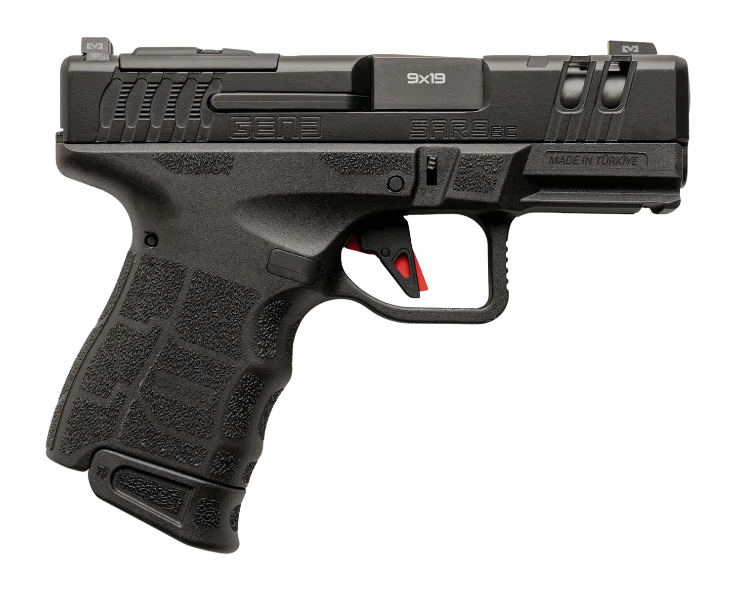 SAR Arms SAR9 Gen3 Subcompact 9mm 3.30 inch barrel black polymer frame optic-cut slide