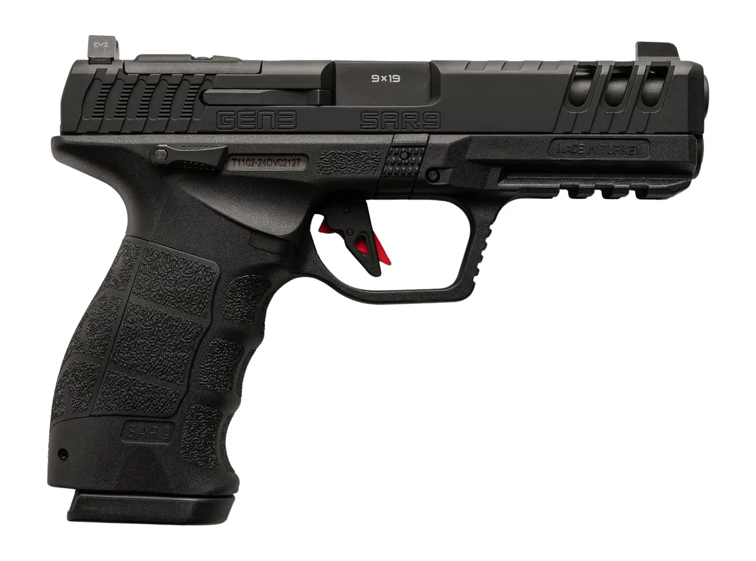 SAR Arms SAR9 Gen3 HGA 9mm optics-ready pistol with night sights in black