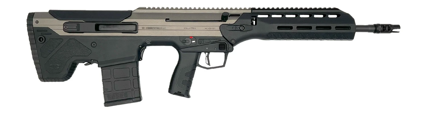 DESERT TECH WLVRN 6.5 Creedmoor semi-auto rifle with 20 inch threaded Black Melonite barrel and Tungsten Cerakote receiver