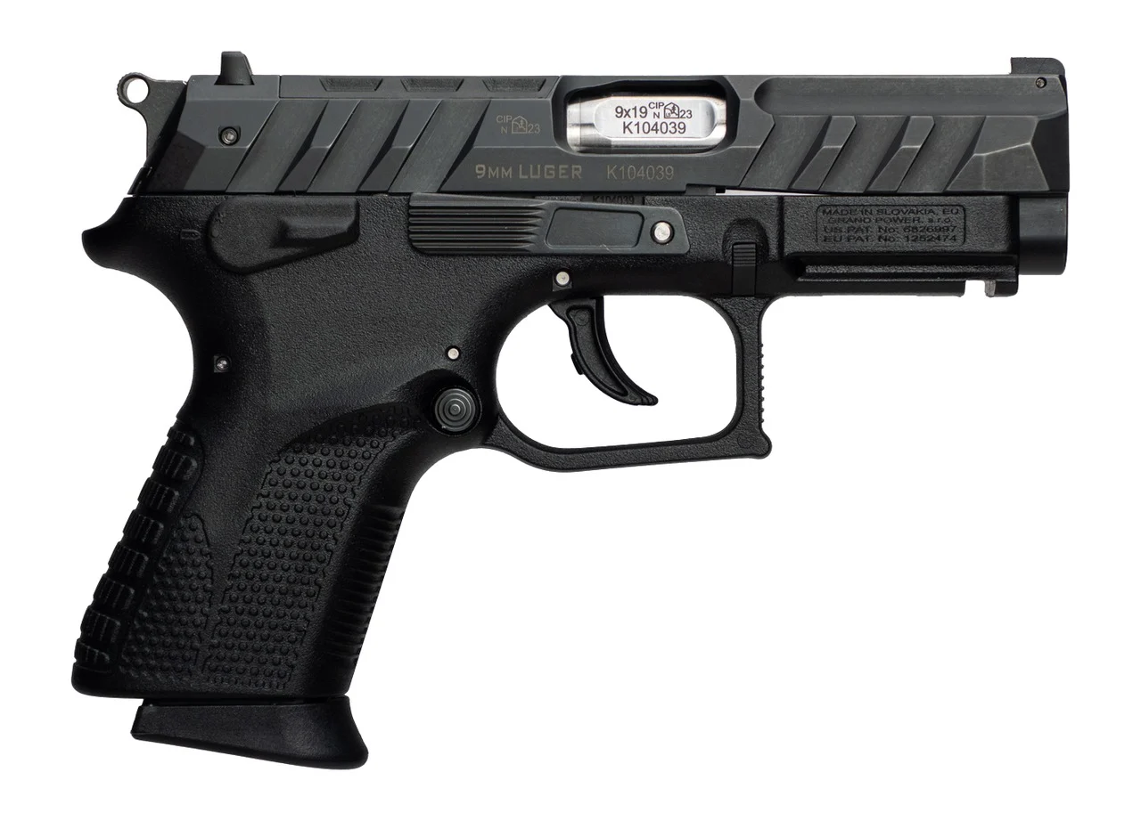 Grand Power P1S MK23 9mm pistol, 3.66in barrel, 12-round, black polymer