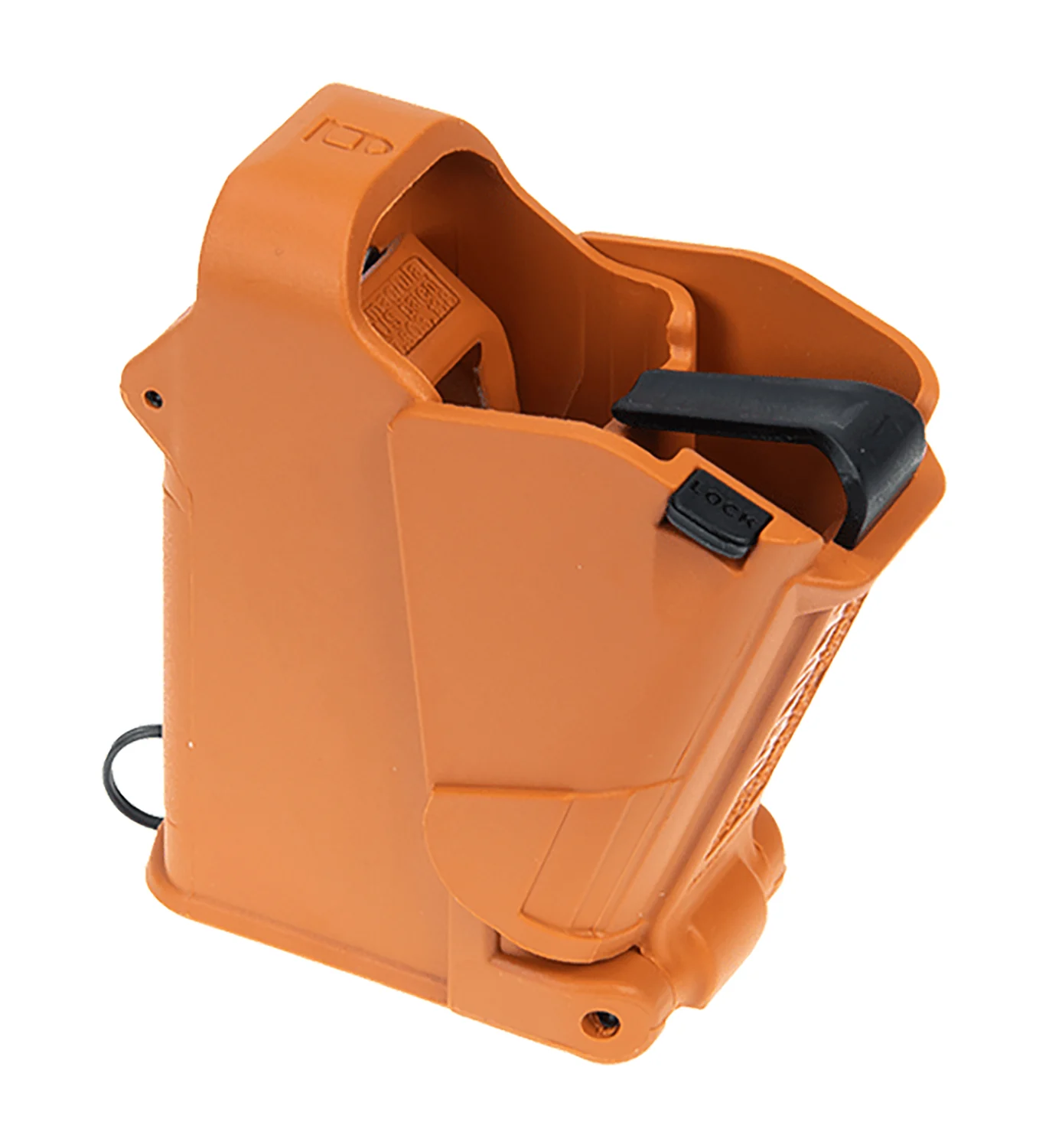 Maglula UpLULA universal pistol magazine loader orange brown for 9mm to .45 ACP magazines