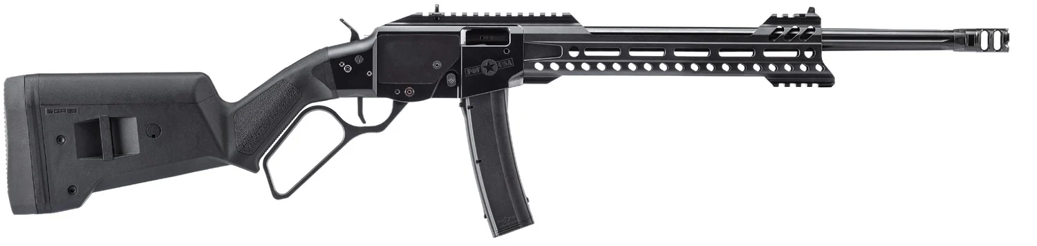 POF Tombstone 9mm lever-action rifle with 16.5-inch fluted threaded barrel and Magpul SGA stock