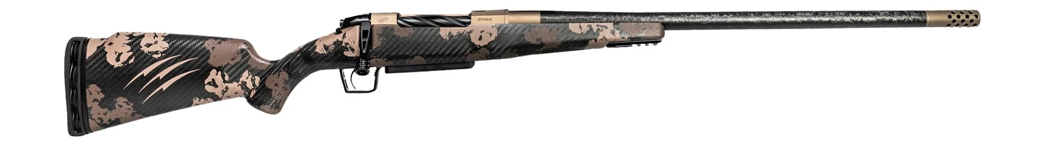 Fierce Firearms Rogue XP 6.5 PRC 20-inch bolt action rifle Smoked Bronze Cerakote Sonora Ambush Camo right hand