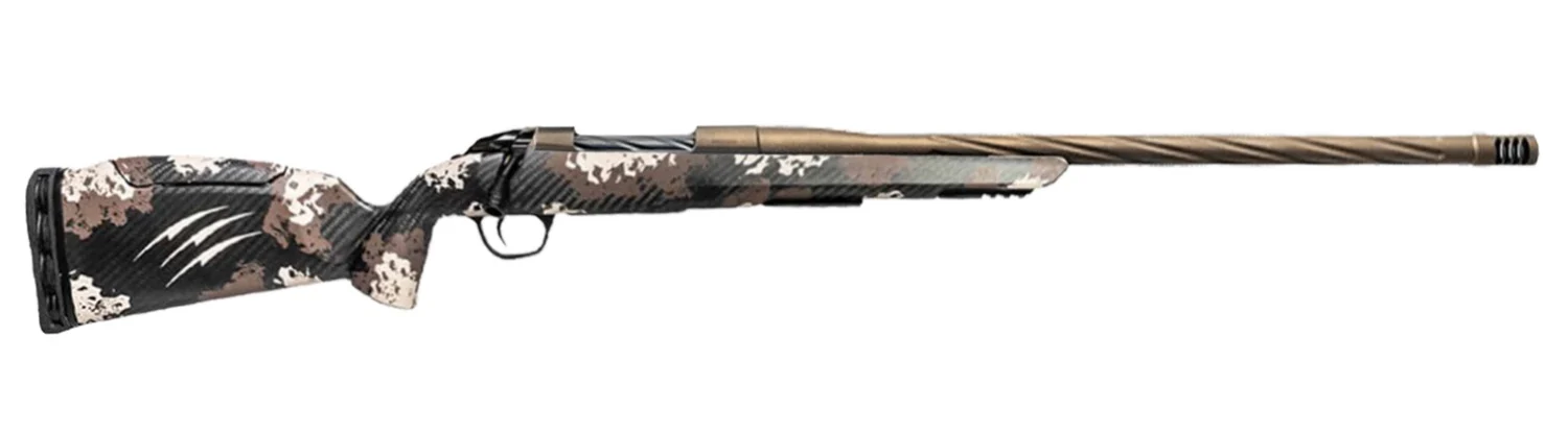 Fierce Firearms Twisted 6.5 PRC 22-inch bolt-action rifle with Desert Shadow camo stock and stainless match barrel