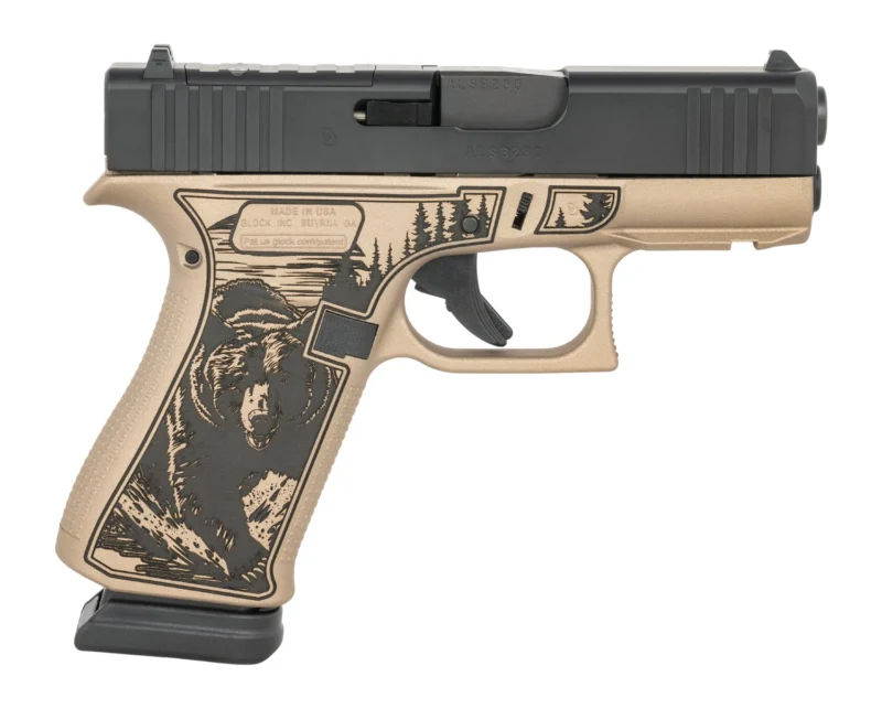 Glock G43X 9mm Luger 3.41-inch serrated steel slide ambidextrous controls
