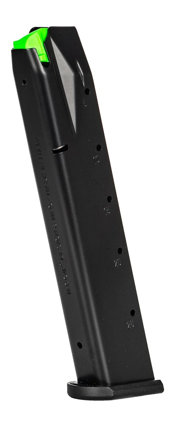 Mec-Gar 26-round extended magazine for Beretta 92/M9 pistols, 9mm, black