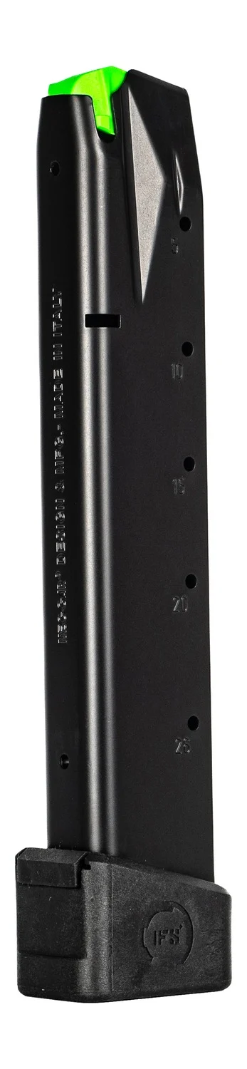 Mec-Gar 30rd 9mm magazine for Beretta 92FS/M9 with extended polymer floorplate, black