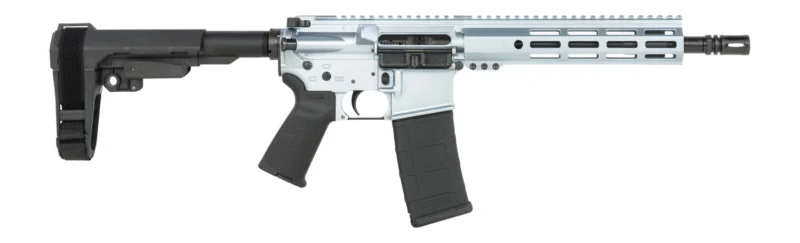 Shark Coast Tactical Arctic Gun Candy SCC07114AGC-P 5.56 NATO AR pistol with 10.5in barrel, M-LOK handguard and SBA3 brace
