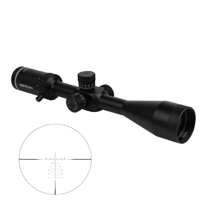 Riton 1 Conquer 6-24x50 rifle scope, 1-inch tube, MPSR MOA reticle, black matte