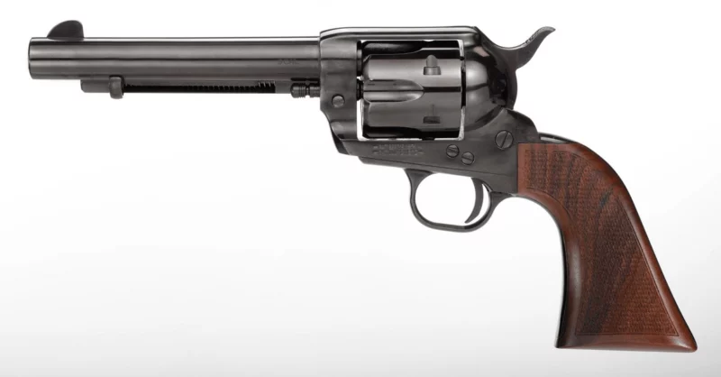 TAYLOR'S & COMPANY 1873 TC9 9mm 5.5 inch blued revolver with walnut grips
