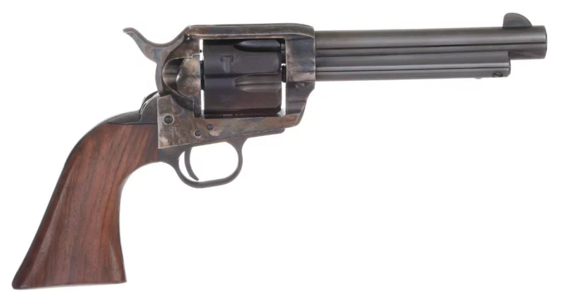 Taylors and Company 1873 SA Army .357 Magnum 5.5" revolver, blued finish, walnut grip