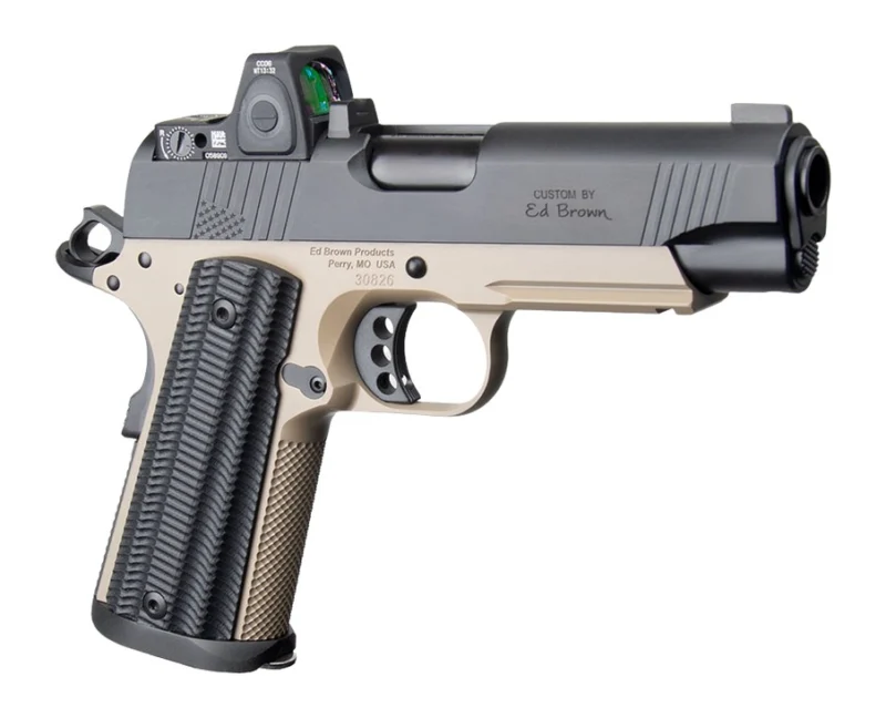 Ed Brown Special Forces Commander SOCOM .45 ACP 4.25 inch with RMRcc and Flat Dark Earth frame