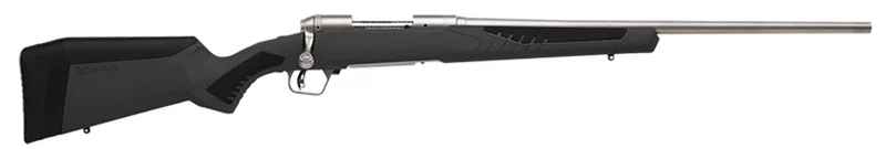 Savage 110 Storm 6.5 Creedmoor bolt-action rifle with 22-inch stainless barrel and gray synthetic stock