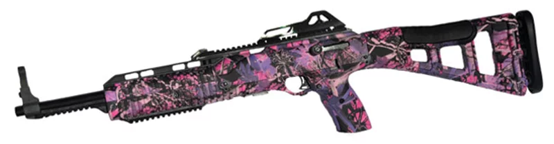 Hi-Point 3895TSPI .380 ACP 16.5in carbine in pink camo with threaded barrel