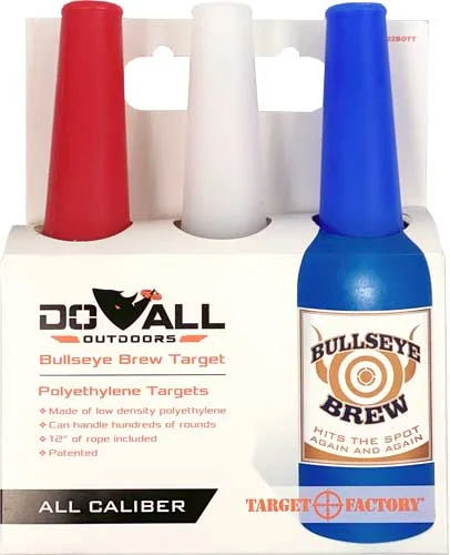 Do All Outdoors Target Factory Bottles 3-pack red white blue polyethylene targets with rope