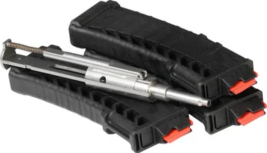 CMMG Bravo .22 LR AR conversion kit with stainless steel bolt carrier and three 25-round magazines