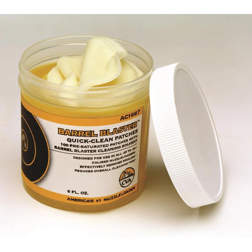 CVA Barrel Blaster Quick-Clean Patches 100 pack 6 oz cotton