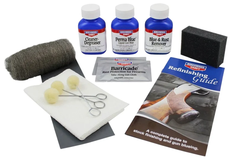 Birchwood Casey Perma Blue Liquid Gun Blue Finishing Kit contents and packaging
