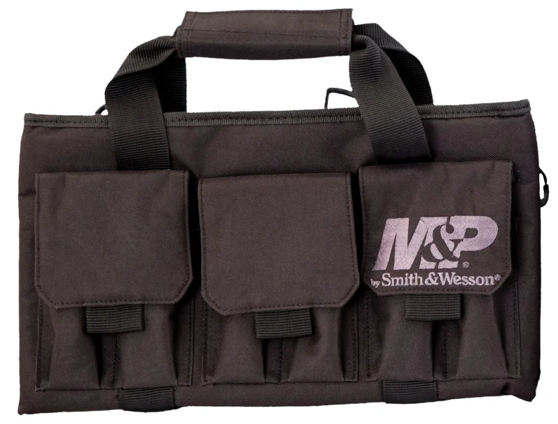 M&P Pro Tac single handgun case black nylon with padded interior and magazine pouches
