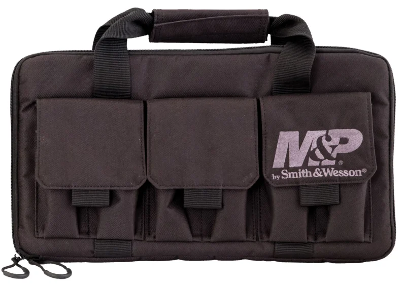 M&P Pro Tac double handgun case black nylon holds 2 handguns 15.5x10.5x4