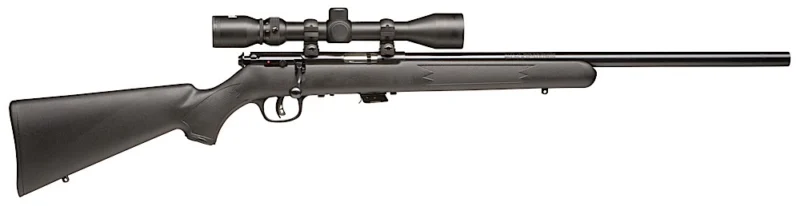 Savage Arms Mark II FVXP .22 LR rifle black synthetic stock with 3-9x40 scope