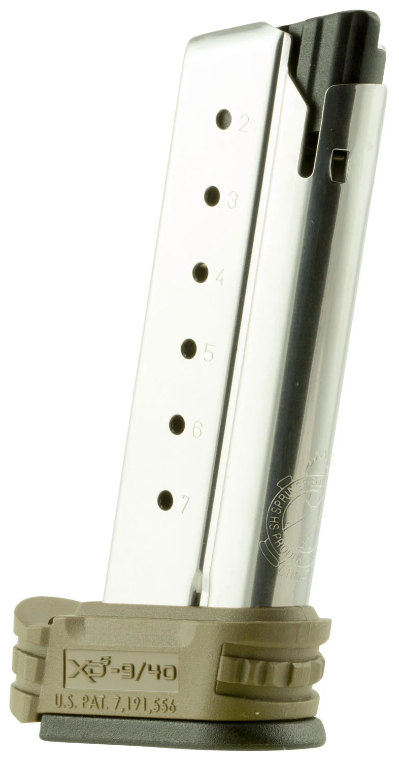 Springfield Armory XD-S 7-round extended magazine with FDE sleeve for backstraps 1 and 2