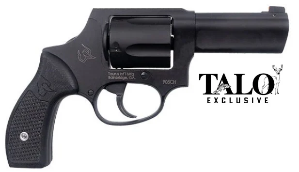 TAURUS 905 TALO 9mm 3-inch 5-shot revolver with blued barrel and rubber grips
