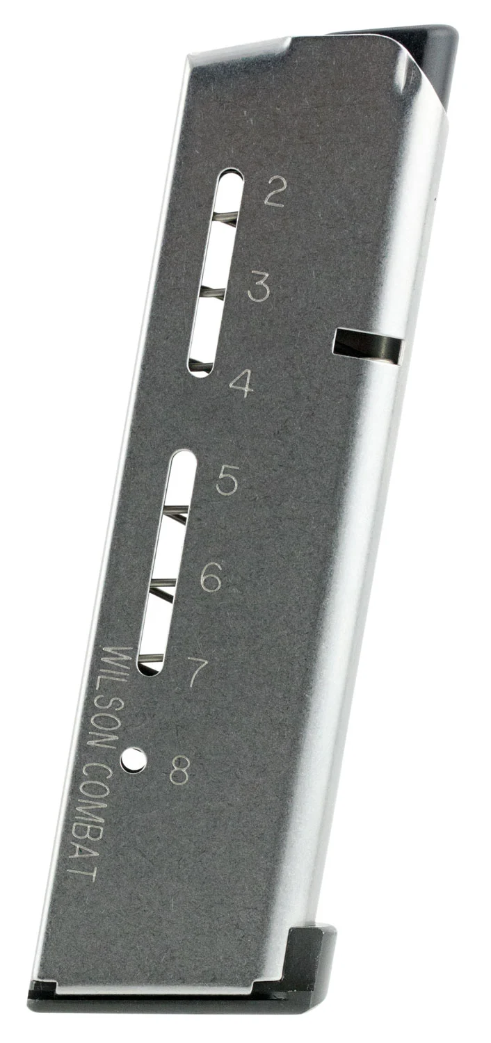 Wilson Combat ETM 8rd .45 ACP stainless steel 1911 magazine with lo-profile steel base pad