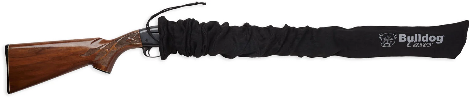 Bulldog Cases 52x4 black silicone-treated knit cotton gun sock for scoped rifle or shotgun