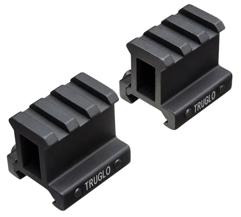 Truglo TG8992B 2-piece Picatinny riser mount, 1 inch rise, matte black anodized