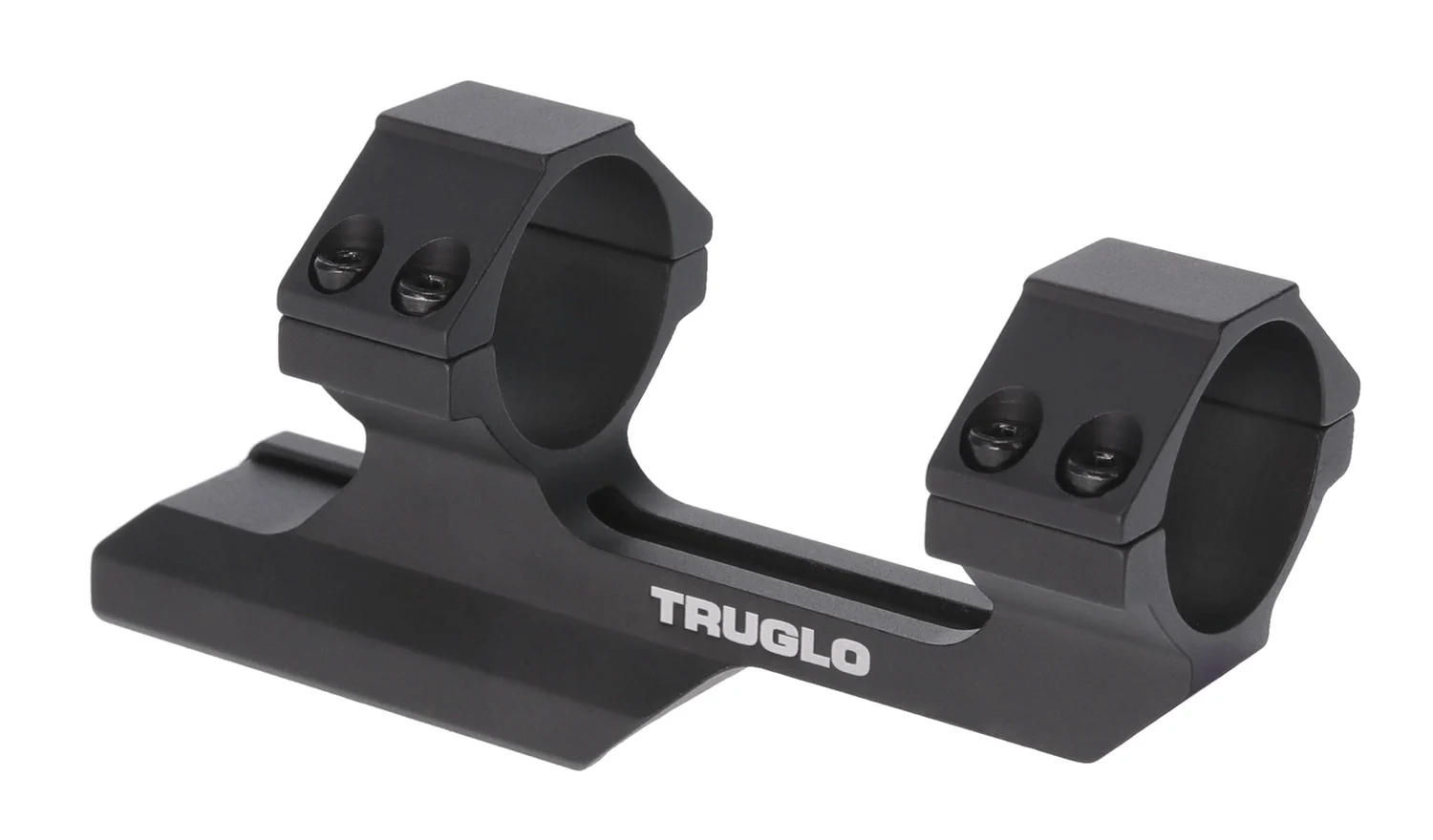 TRUGLO one-piece Picatinny scope mount with 30mm rings, black matte anodized