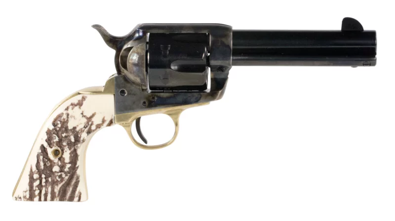 Taylors and Company TF Pietta 1873 Cattleman .45 Long Colt 4.75 inch revolver with imitation stag grip