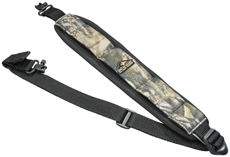 Butler Creek Comfort Stretch rifle sling Mossy Oak Break-Up Country padded neoprene with 1 inch swivel