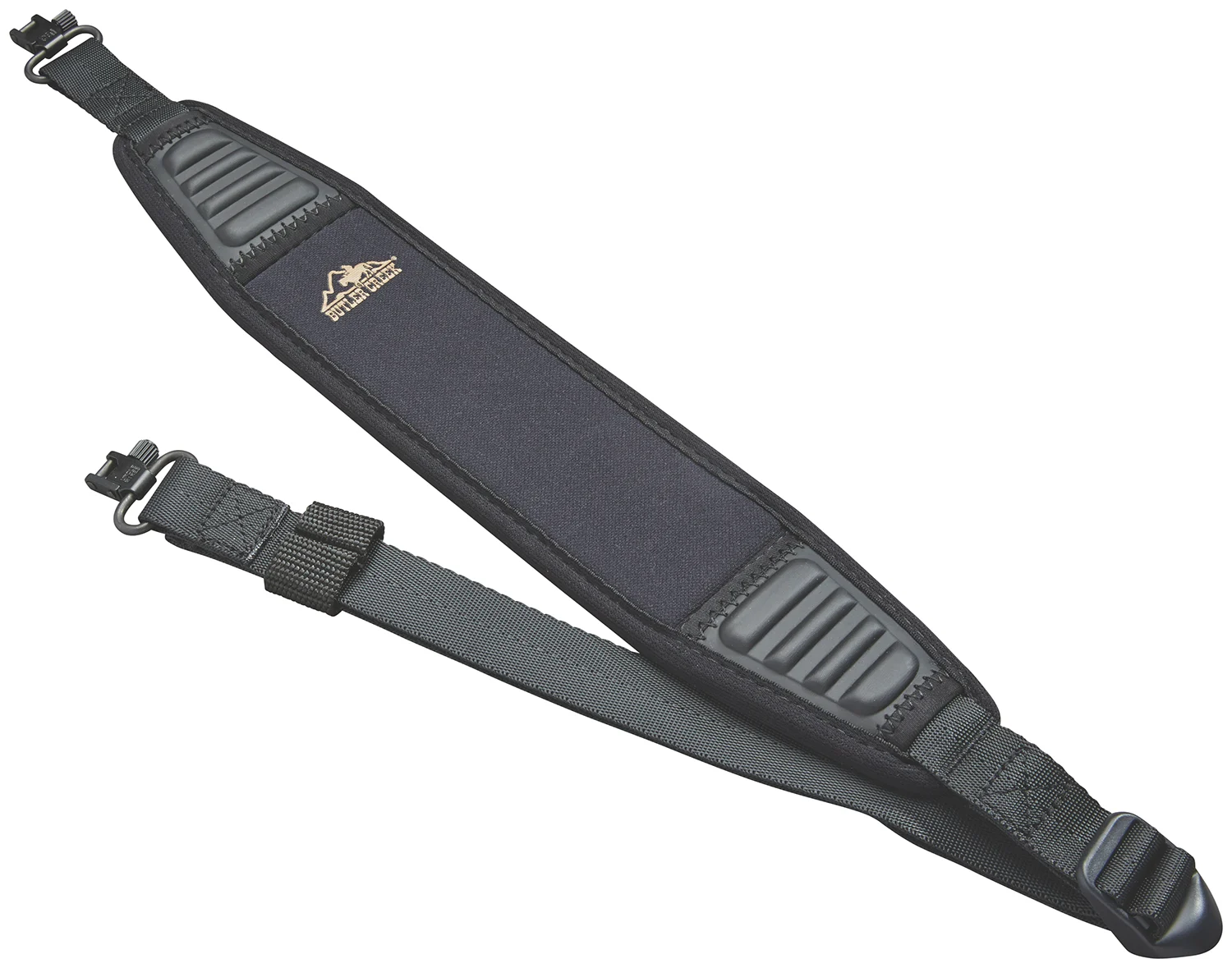 Butler Creek 23616 Rhino Rib black nylon padded rifle/shotgun sling with included swivels