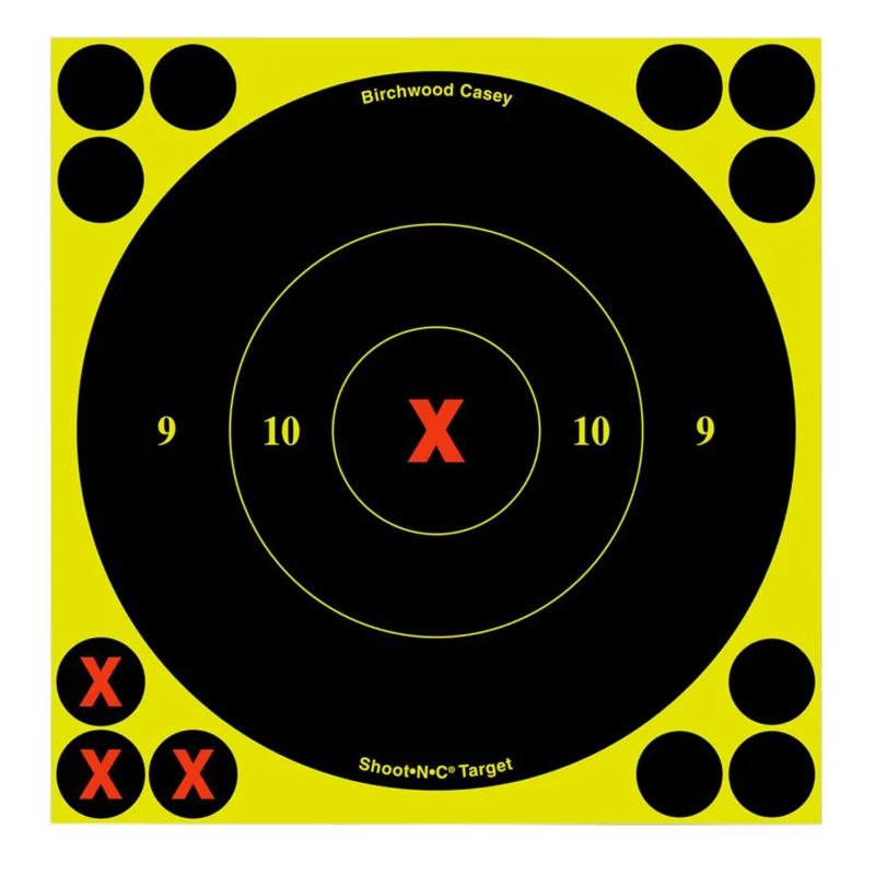 Birchwood Casey Shoot-N-C 6 inch X-Bullseye self-adhesive targets 60 pack