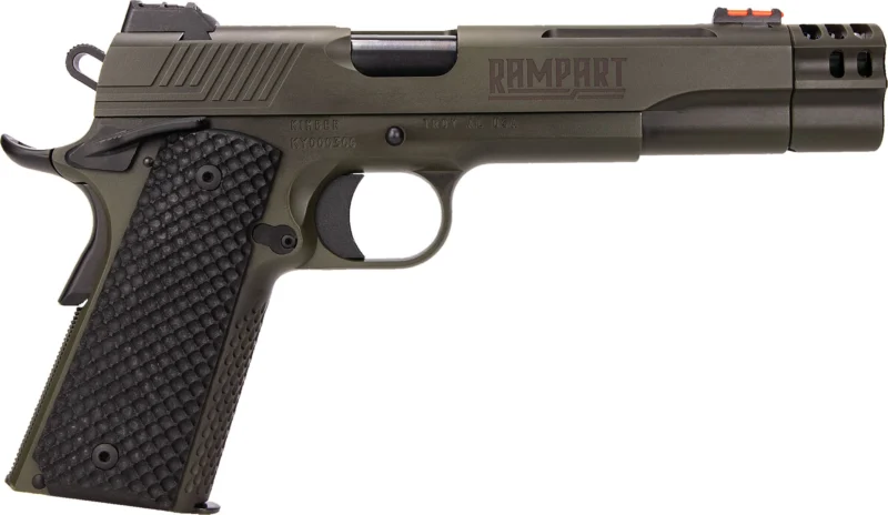 Kimber Rampart 10mm 5-inch Olive Drab Cerakote compensated 1911 with G10 grips