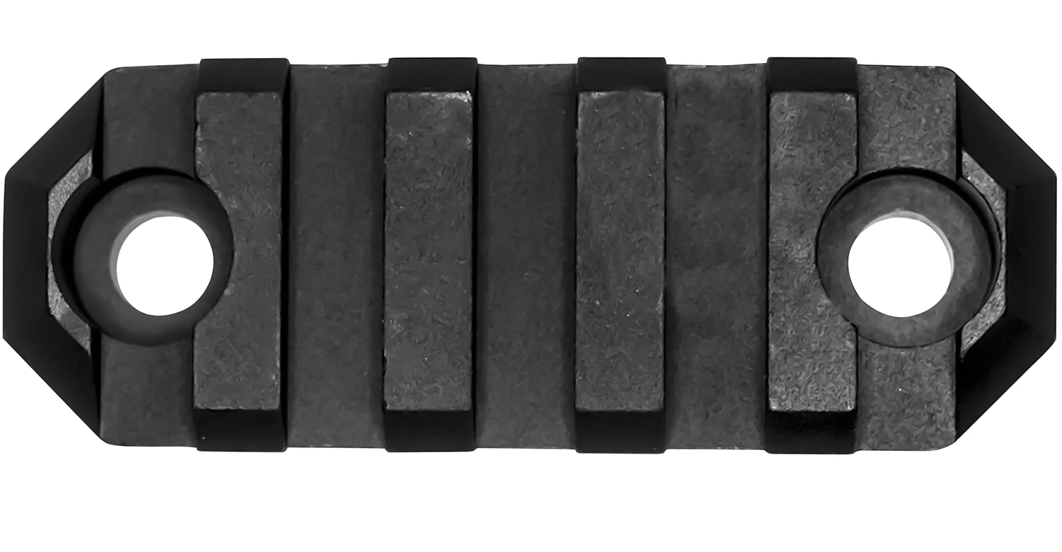 GrovTec 2.2 inch 5-slot M-LOK Picatinny rail section, black anodized