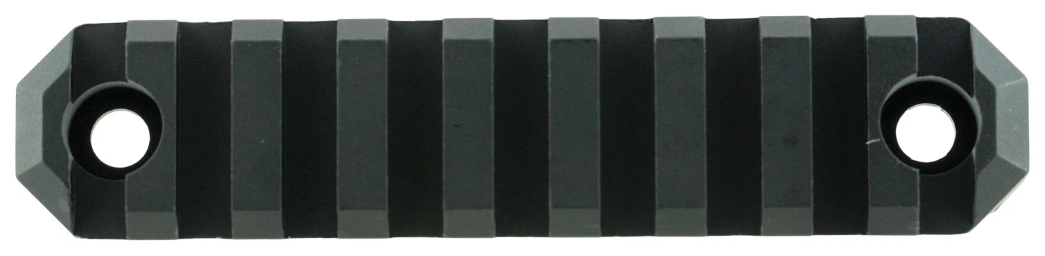 GrovTec 3.8 inch 9-slot M-LOK Picatinny rail section, black anodized