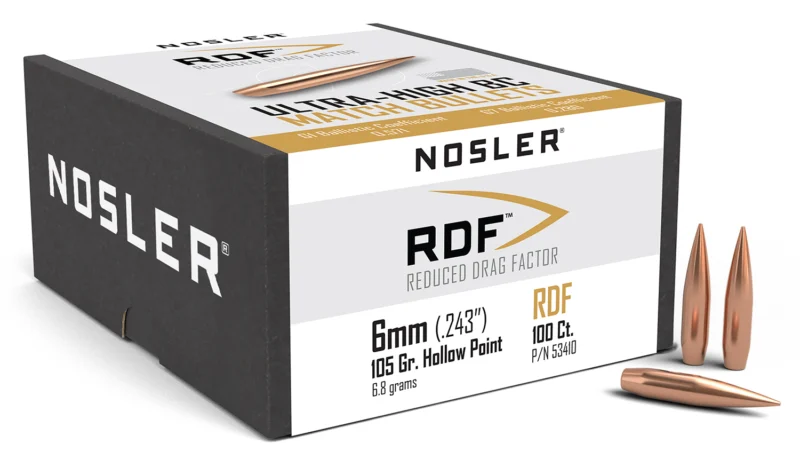 Nosler RDF 6mm .243 105gr HPBT match bullets 100ct box